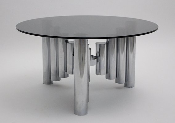 Vintage Space Age Chromed Tube Coffee Table, Manhattan, 1960s-NB-1189195