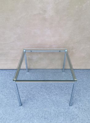 Vintage Space Age Coffee Table in Chrome & Glass, 1970s-FW-1323990