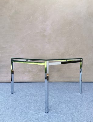 Vintage Space Age Coffee Table in Chrome & Glass, 1970s-FW-1323990