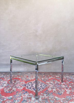 Vintage Space Age Coffee Table in Chrome & Glass, 1970s-FW-1323990