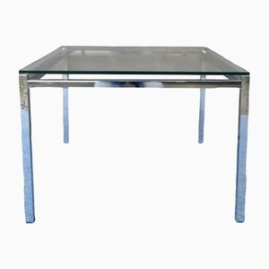 Vintage Space Age Coffee Table in Chrome & Glass, 1970s-FW-1323990