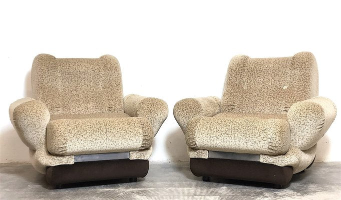 Vintage Space Age Lounge Chairs, Italy, 1960s, Set of 2-FQG-1771177