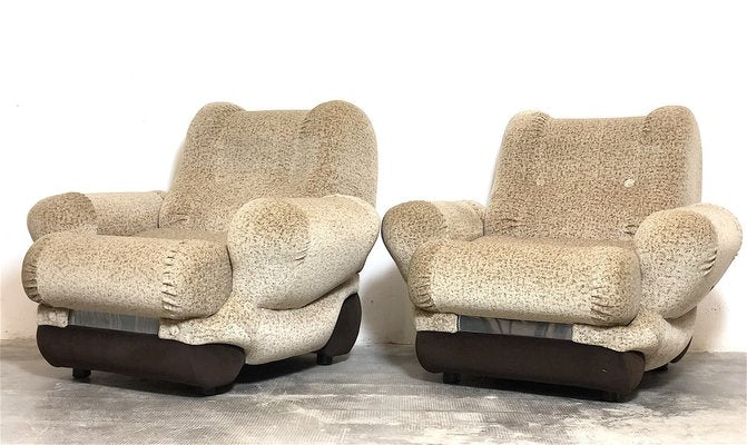 Vintage Space Age Lounge Chairs, Italy, 1960s, Set of 2-FQG-1771177