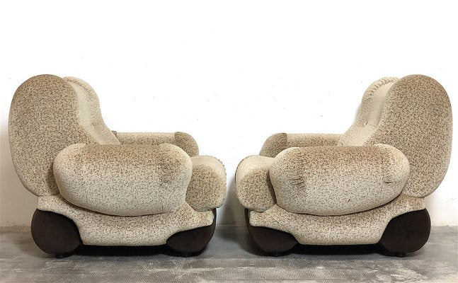 Vintage Space Age Lounge Chairs, Italy, 1960s, Set of 2-FQG-1771177