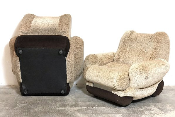 Vintage Space Age Lounge Chairs, Italy, 1960s, Set of 2-FQG-1771177