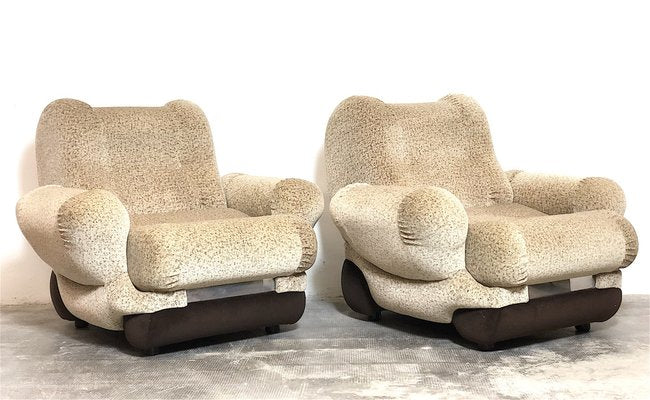 Vintage Space Age Lounge Chairs, Italy, 1960s, Set of 2-FQG-1771177