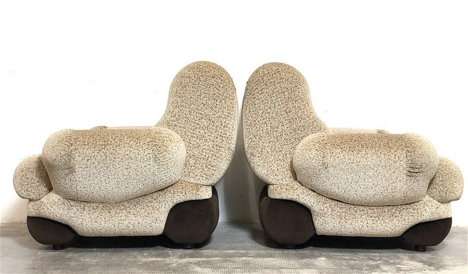 Vintage Space Age Lounge Chairs, Italy, 1960s, Set of 2-FQG-1771177