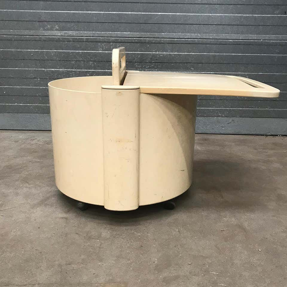 Vintage Space Age Off-White Bar Cabinet, 1970s