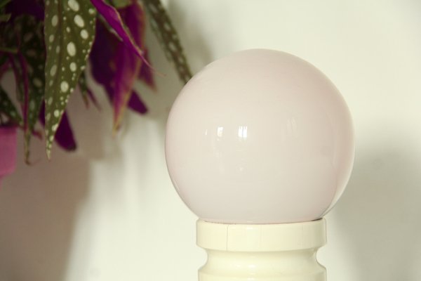 Vintage Space Age Pink and White Table Lamp, Italy, 1970s-HUY-1748897