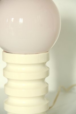 Vintage Space Age Pink and White Table Lamp, Italy, 1970s-HUY-1748897