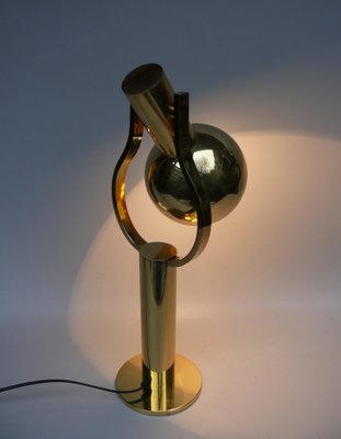 Vintage Space Age Table Lamp in Brass, 1970s-EY-1790952