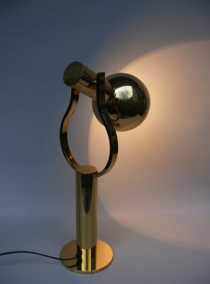 Vintage Space Age Table Lamp in Brass, 1970s-EY-1790952