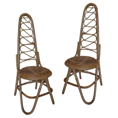 Vintage Spanish Bamboo Chairs, Set of 2-TCS-1800510