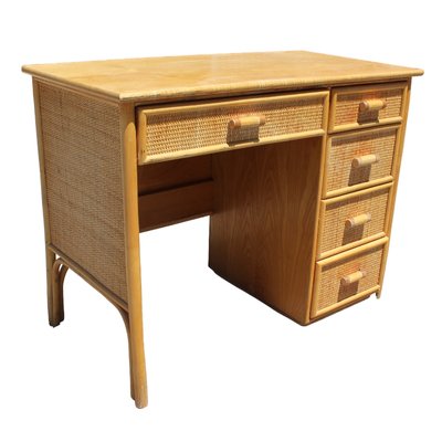 Vintage Spanish Bamboo Desk-TCS-1819957