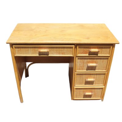 Vintage Spanish Bamboo Desk-TCS-1819957