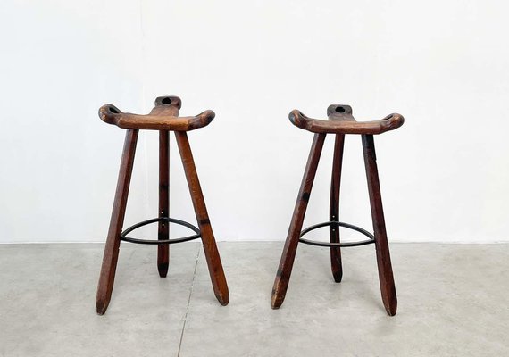 Vintage Spanish Bar Stools, Set of 2-XLH-1422123