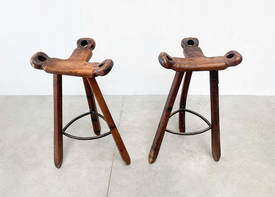 Vintage Spanish Bar Stools, Set of 2-XLH-1422123