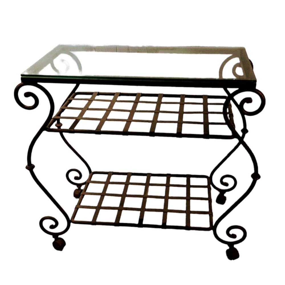 Vintage Spanish Iron Food & Drink Trolley