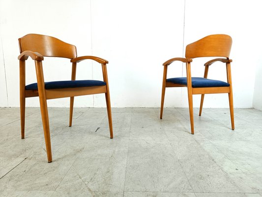 Vintage Spanish Wooden Armchairs, 1990s Set of 6-IRH-1819215