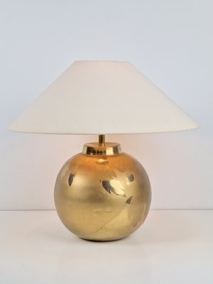 Vintage Sphere Brass Table Lamp by Louis Drimmer, France, 1970s-AXJ-1700539