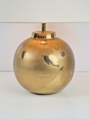 Vintage Sphere Brass Table Lamp by Louis Drimmer, France, 1970s-AXJ-1700539