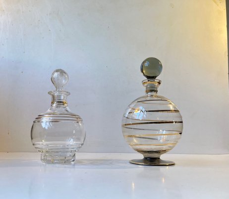 Vintage Spherical Italian Decanters in Glass, Set of 2-LCR-1241071