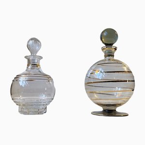 Vintage Spherical Italian Decanters in Glass, Set of 2-LCR-1241071