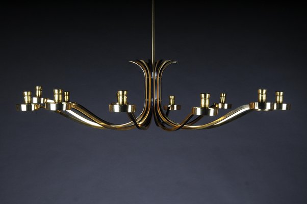 Vintage Sputnik Bag Chandelier in Brass, 1960s-FLW-1402190