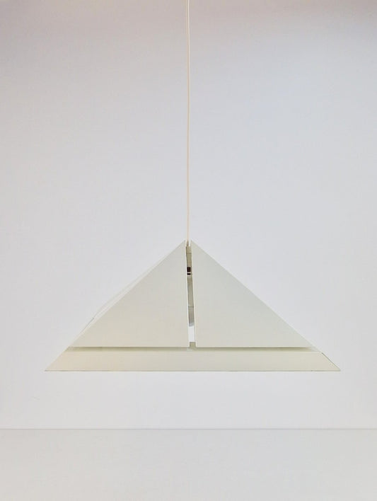 Vintage Square Metal Pendant Lamp from Dijkstra, 1970s