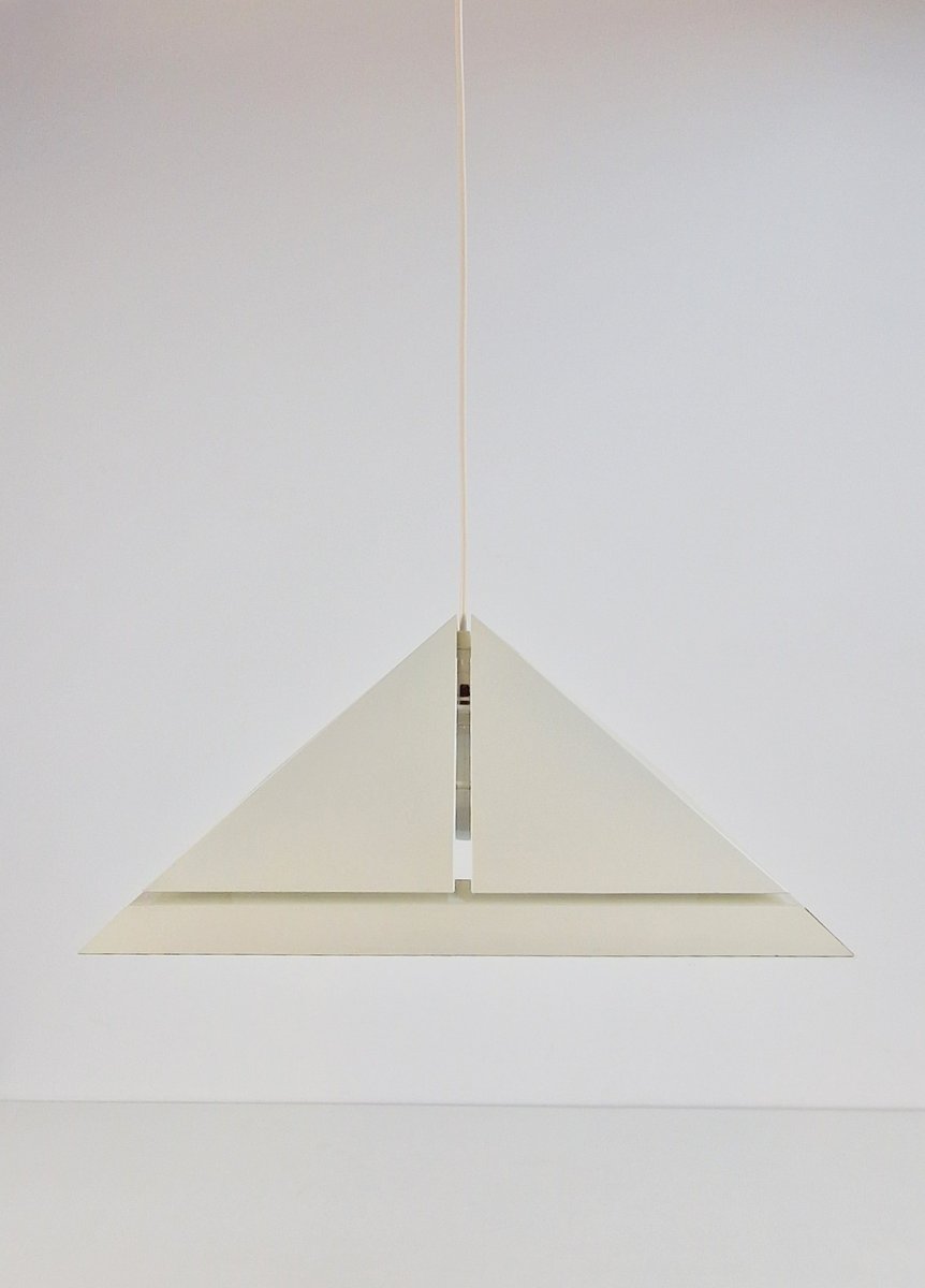 Vintage Square Metal Pendant Lamp from Dijkstra, 1970s