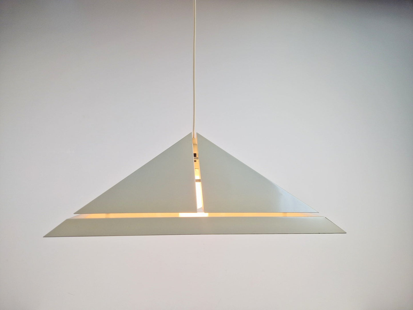 Vintage Square Metal Pendant Lamp from Dijkstra, 1970s