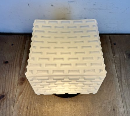 Vintage Square Milk Glass Wall Light, 1970s-CGF-2043846