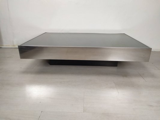 Vintage Stainless Steel Coffee Table, 1970s-EAD-2032375