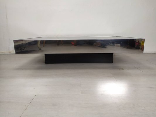 Vintage Stainless Steel Coffee Table, 1970s-EAD-2032375