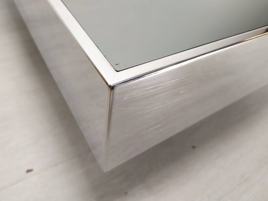 Vintage Stainless Steel Coffee Table, 1970s-EAD-2032375