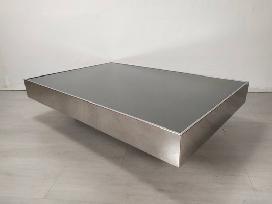 Vintage Stainless Steel Coffee Table, 1970s-EAD-2032375