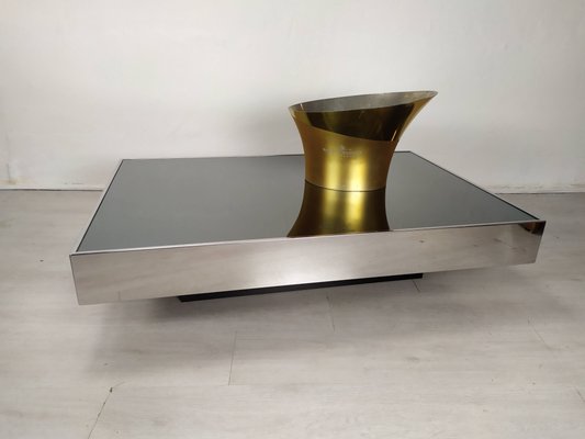 Vintage Stainless Steel Coffee Table, 1970s-EAD-2032375