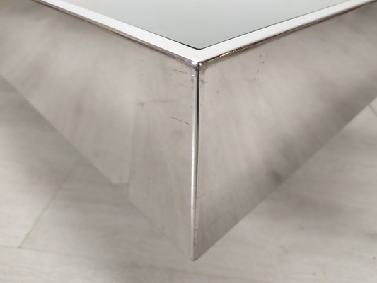 Vintage Stainless Steel Coffee Table, 1970s-EAD-2032375