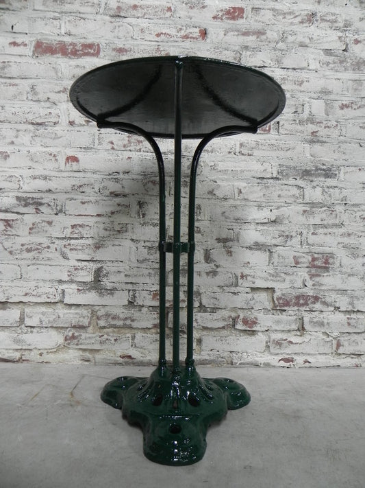 Vintage Steel Bistro Table on Cast Iron Base