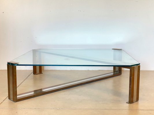 Vintage Steel Living Room Coffee Table, 1970s-NPC-1335363