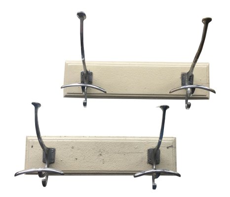 Vintage Steel Racks with Solid Wood Tablet, Set of 2-GGK-767875