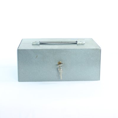 Vintage Steel Safe Deposit Box, Czechoslovakia, 1980s-UL-1174570