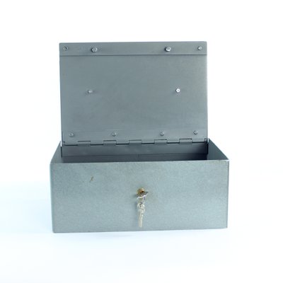 Vintage Steel Safe Deposit Box, Czechoslovakia, 1980s-UL-1174570