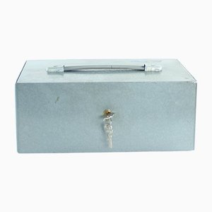 Vintage Steel Safe Deposit Box, Czechoslovakia, 1980s-UL-1174570