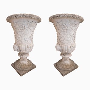 Vintage Stone Urns, 1970s, Set of 2-RFP-2028979