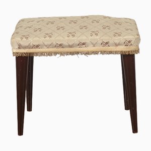 Vintage Stool in Damask Fabric, 1950s-RAQ-2026388