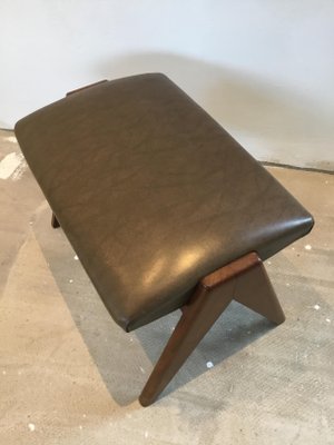 Vintage Stool in the Style of Pierre Jeanneret, 1960s-SU-743110