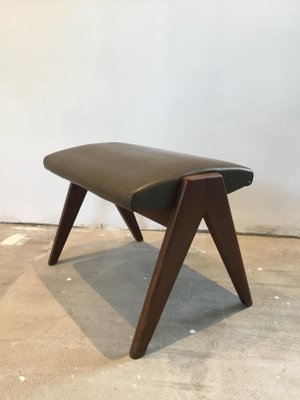 Vintage Stool in the Style of Pierre Jeanneret, 1960s-SU-743110