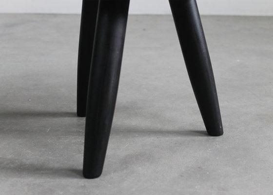 Vintage Stools in Black Lacquered Wood by Charlotte Perriand, 1950s, Set of 2-IVC-2033231