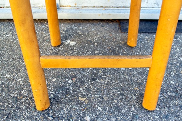 Vintage Stools in Wood and Straw by Charlotte Perriand, 1970s, Set of 4-VCV-1417425